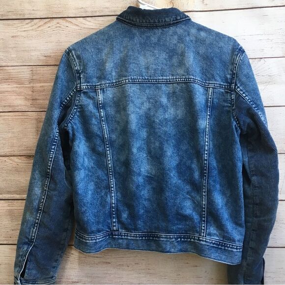 AMERICAN EAGLE JEAN JACKET‎ WITH PLAID FLANNEL LINING - Picture 8 of 11